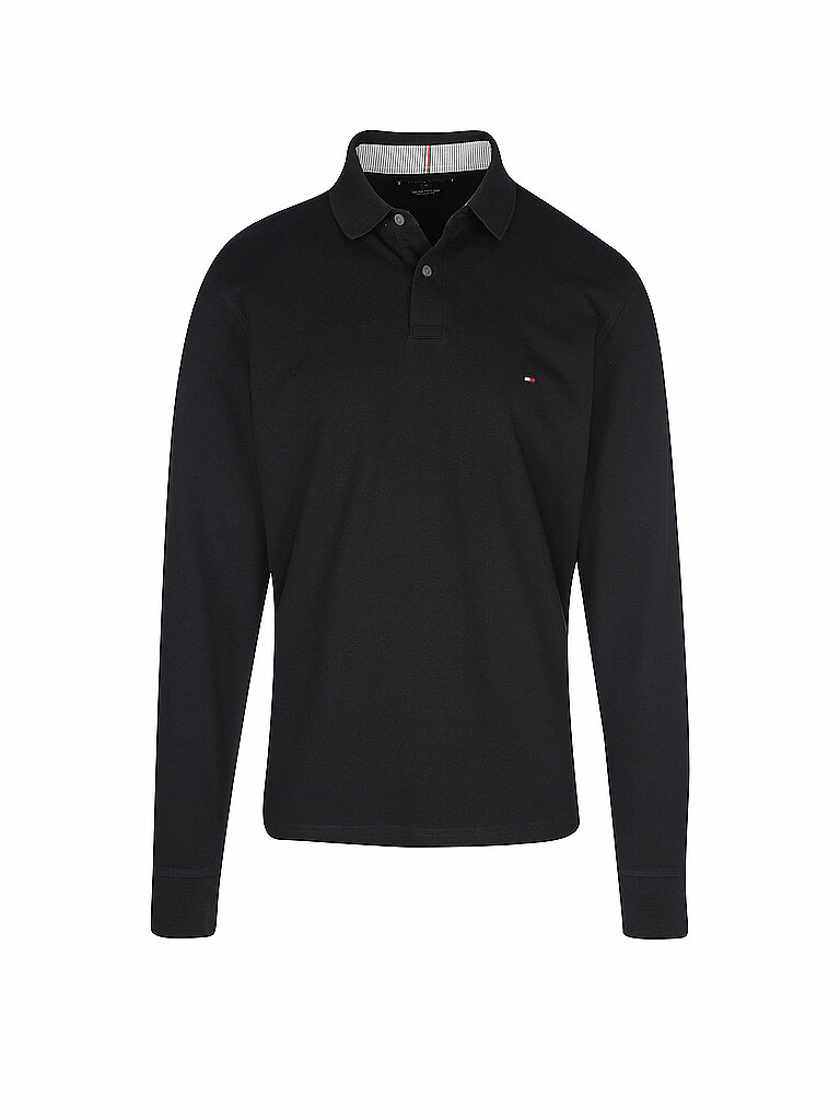 TOMMY HILFIGER Poloshirt Langarm blau | S